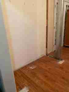 Foyer Entranceway - preparing to add a new short wall and a new bench seat