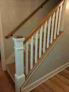 New Stair Rails on Staircase